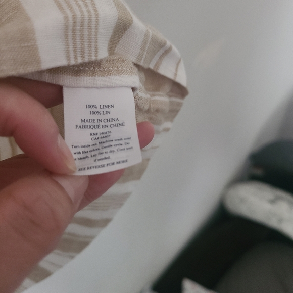 Faherty Vertical Striped Linen Tunic - Picture 6 of 7